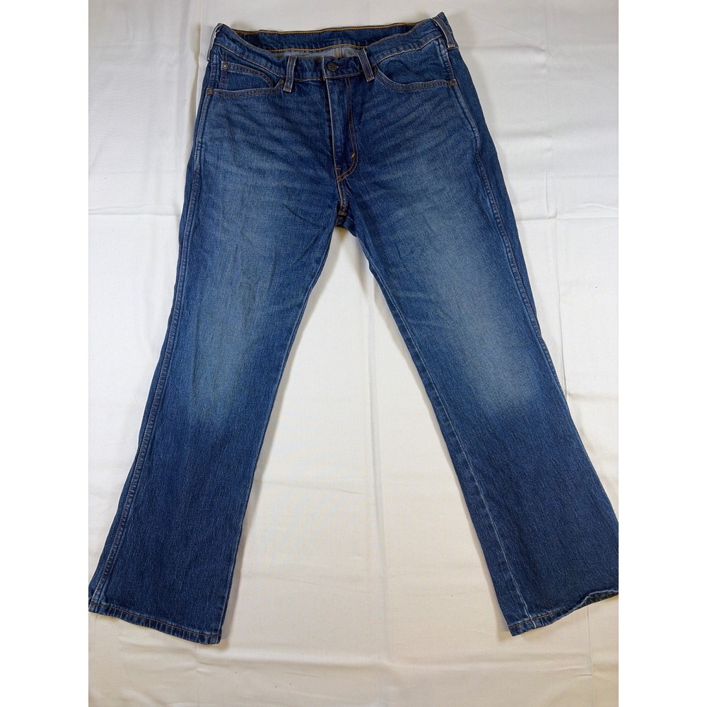 Levis 537 Western Bootcut Mens Straight Leg Blue Denim Jeans 33x30(fits 34x29)